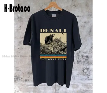 Тениска Denali, Пътуване в Аляска, Denali Travel, Реколта тениска Denali, Подаръци на папата, Карта подарък, Карта на града