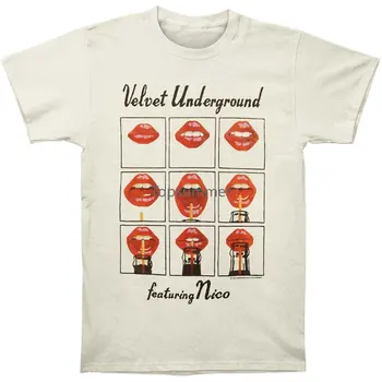 Velvet Underground ...Тениска Nico Distressed Slim Fit, класически памучен мъжка тениска с кръгла воротом и къс ръкав, риза-чай