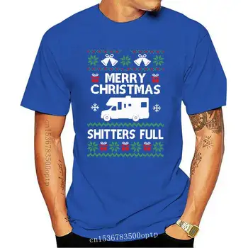 Нова тениска от 2021 Г. Мъжете в памучна Мъжка Тениска Облекло Erry Коледа Shitters Пълна Забавна Тениска За Дом На колела Campervan Campingbulk T Sh