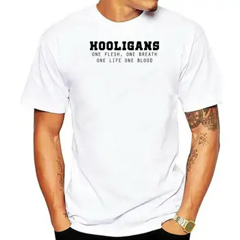 Маркови блузи за мъже Hooligans Ultras Group, Мъжки Бели Памучни Фланелки, Тениски с Добро Качество, Лятна Новост С Къс Ръкав, Тениска