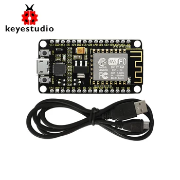 Keyestudio ESP8266 Такса за разработка на WI-Fi + кабел Micro USB с дължина 1 М за Arduino (чип CP2102-GMR)