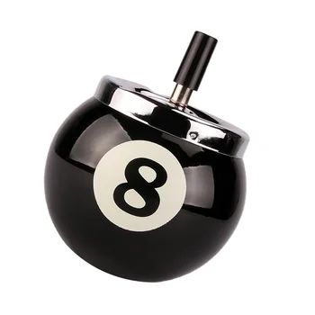 Пепелник във формата на 8 топки, уникален билярд, Здрава креативна пепелник, украса за работния плот, Пепелник за външно офис на закрито