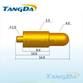 Пинов конектор Tangda пого DHL/EMS D 5*16 мм 2A Пружинен между пръстите Напръстник Конектор сензор за зареждане на Пружинен напръстник Текущия пин