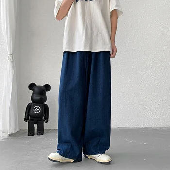 Мъжки дънки с Широки Панталони Карго Градинска Облекло Широки Мъжки Корейската Мода Свободна Директен Мъжки Дрехи Мъжки панталони в стил хип-хоп B61