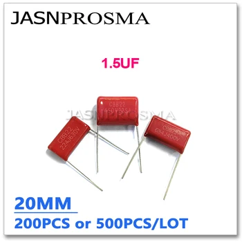JASNPROSMA CBB стъпка кондензатора 20 Мм 250 400 630 200 Бр. 500 бр. 1,5 ICF 155 ДЖ Капацитет 5% Металлизированной филм