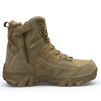 Мъжки тактически бойни ботуши от естествена кожа, dr. ловни работни обувки за мъже, Ежедневни обувки, военни ботильоны, мъжки улични обувки