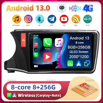 Android 13 Carplay на авточасти За Honda City Grace 2014 2015 2016 2017 Мултимедиен Авто Радионавигационный Видео Плейър, WIFI + 4G DSP Стерео