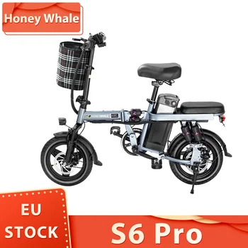 Електрически велосипед HONEY КИТ S6 Pro с 14-инчов Гума, 350 W, Бесщеточный Мотор, 35 км/ч, Максимална скорост, 48, 15Ah, Батерия, Обхват 45-55 км, Дискови Спирачки