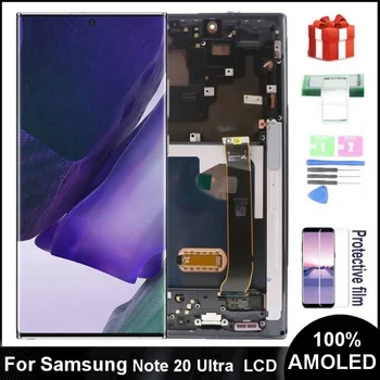 100% AMOLED Note 20 Ултра LCD екран За Samsung Galaxy Note20 Ultra N985 N985F SM-N985F/DS N986B 5G Дисплей, Дигитайзер, Тъч