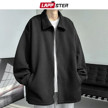Качулки LAPPSTER Harajuku Y2k с цип 2023, пуловер, Корейската мода, блузи с обемен модел, Ежедневни облекла 2000-те, качулки