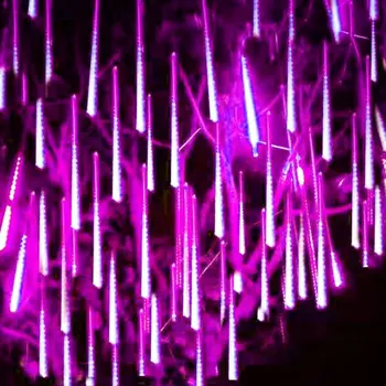 3 комплекта външни led светлини за метеоритного дъжд Фея String Light Водоустойчива за коледно парти, празнични декорации в градината Навидад