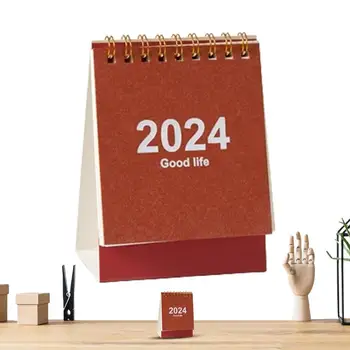 Мини Настолен Календар Месечен Календар на Учебната Година До 2024 година Мини-Календар на Креативно Оформяне на Работния плот Дневен График За Домашни Офиси