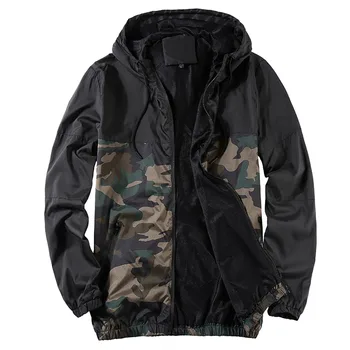 Мъжки водоустойчив модни тънка яке за отдих на открито, ветровка с джоб с цип дълъг ръкав за джогинг, спортно есен палто 2023