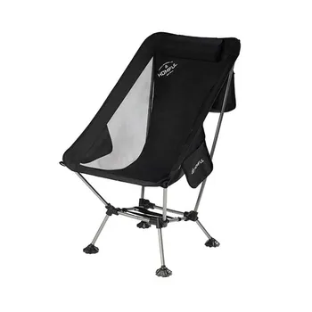 Нов Портативен сгъваем стол къмпинг на открито от ултра-леки алуминиеви сплави с висока носеща способност Moon Chair Стол за риболов с облегалка