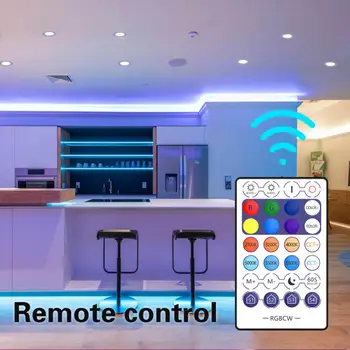 Безжичен Wifi Интелигентен led RGB лампа с регулируема яркост, прожектор за умен дом, 9 W, таймер, лампа за отчетите, Гласово управление