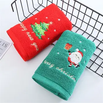 Кърпи от чист памук с коледен дизайн, кърпи за миене на ръце, декоративни кърпи за баня, кърпи за лице, Коледен подарък