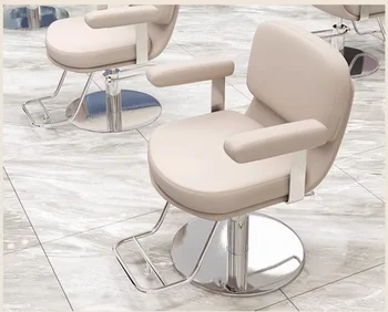 Коса стол от висок клас, фризьорски салон, специално въртящо се подемни стол за подстригване на коса, лесно луксозно гладильное седалка за фризьорски салон