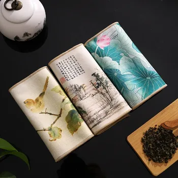 Аксесоари за китайски черги, професионално расписанное парцал гъст чаено кърпа, суперпоглощающий висококачествен комплект за почистване на чай, Чаша