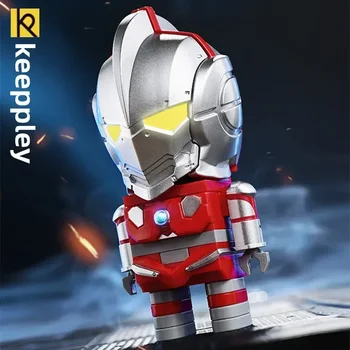 Оригинални строителни блокове keeppley, мини-модел на Ultraman, творческа монтаж, класически аниме герой, момче, забавни играчки, декорации