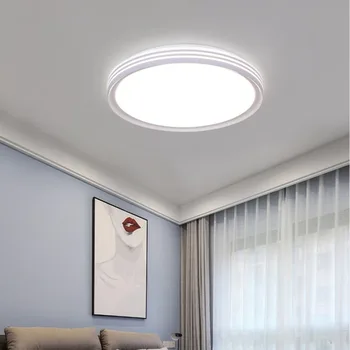 Модерен нов дизайн, кръгла led тавана лампа, спалня, всекидневна, кухненски осветителни тела, 4 цвята, Ковано желязо, интериор, хотелски домашен лампа