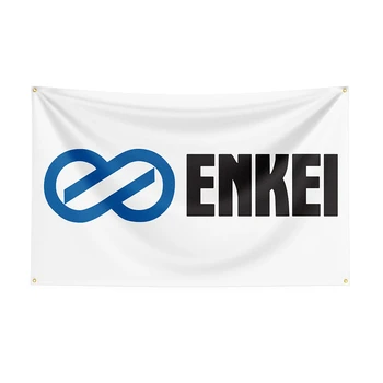 90x150 см Флаг Enkei, Банер на автомобилни резервни части с принтом от полиестер за декор - Ft Flags Декор, банер за украса на хартата, Банер за хартата