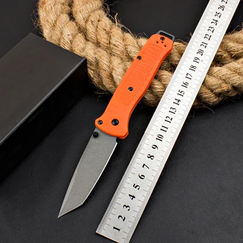Оранжев цвят, BM 537, уличен тактически сгъваем нож, туристически джобни ножове, преносими EDC инструмент