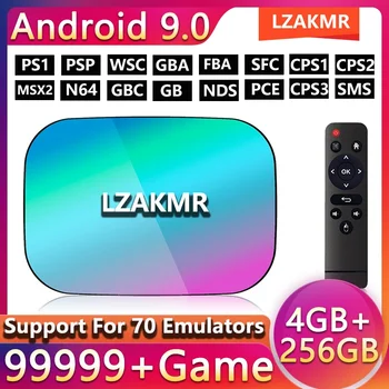 LZAKMR 2023 Нова онлайн игра K1 Box TV BOX Android 9,0 4K 8K 9999 + Играта S905X3 4G/256G WiFi Игрови Конзоли Party Essentials