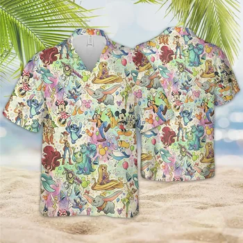 Най-Магическа Хавайска риза на Дисни Мъжки Женска риза с Хавайски замъкът на 