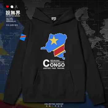 ДР Конго Националната карта на Демократична Република Конго, мъжки блузи, Спортни облекла, модерно палто за мъже дрехи есен-зима