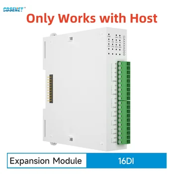 Модул за дистанционно входно-изходни Разширяване на 16DI RS485 Ethernet CDSENET GAXXXA000 с Аналогов Ключ RTU Modbus TCP Работи с Хост