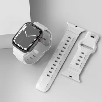 Силиконов Ремък за Apple Watch band 45 мм на 49 мм 41 мм Гумена гривна 40 мм 44 мм 38 мм 42 мм за iWatch серия 3 5 6 se 7 8 Ultra band