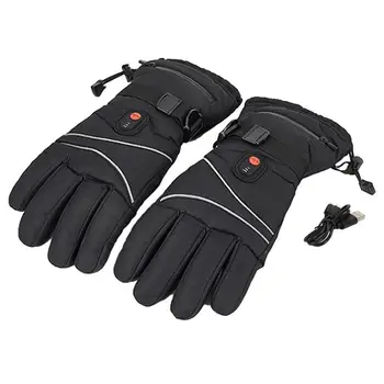 Ръкавици с електрически нагревател, топли ръкавици с батерии, топъл, мек ски ръкавици, ръкавици за сензорен екран За жени, мъжки акумулаторни ръкавици